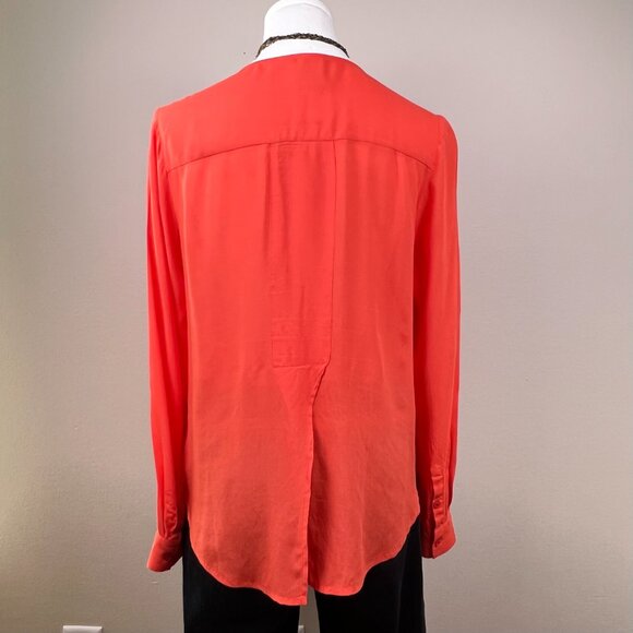 MAEVE Long Sleeve Button Up Coral Blouse - Picture 2 of 7